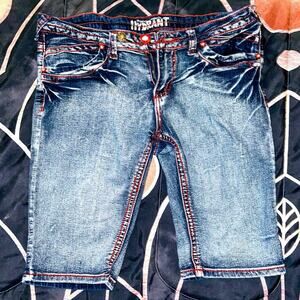 Hydrant Jean Shorts with Rhinestones